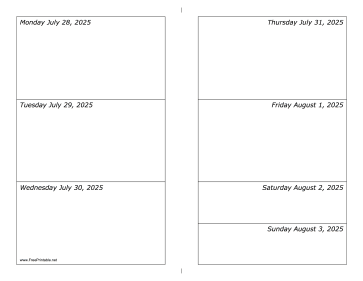 Printable 07/28/2025 Weekly Calendar-landscape