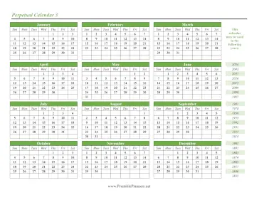 Perpetual Calendar 3