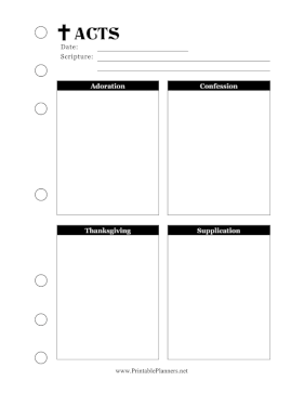 Printable Prayer Journal ACTS