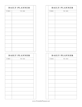 Printable Small Daily Planner