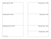 Printable 04/28/2025 Weekly Calendar-landscape