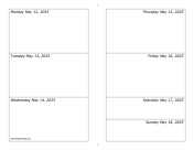 Printable 05/12/2025 Weekly Calendar-landscape