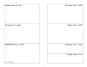 Printable 06/30/2025 Weekly Calendar-landscape