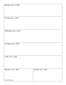 Printable 06/30/2025 Weekly Calendar-portrait