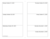 Printable 10/27/2025 Weekly Calendar-landscape