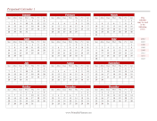 Printable Perpetual Calendar 1