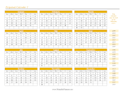 Printable Perpetual Calendar 2