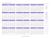 Printable Perpetual Calendar 5