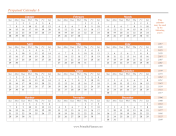 Printable Perpetual Calendar 6