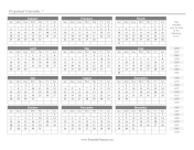 Printable Perpetual Calendar 7