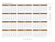 Printable Perpetual Calendar 8