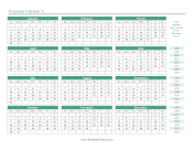 Printable Perpetual Calendar 9